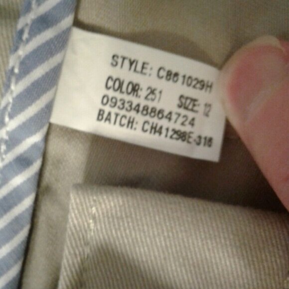 Chaps Size 12 Shorts Boys Khaki School Uniform Pleated Front Adjustable NEW - Picture 6 of 8